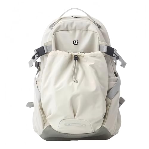 登山リュック 通気 バックパック 撥水 カバン 鞄 レディース おしゃれ 旅行 メンズ 薄型 多機能 通勤 シンプル 防災 大容量 軽量 人気 登山 通学 ランキング (クリームホワイト,45*32*15cm)