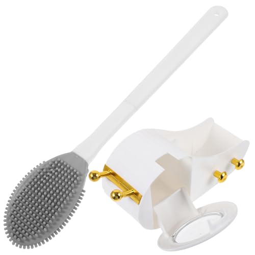 HOMOCONO 1 Juego De Escobilla De Baño, Cepillo De Limpieza, Escobilla Y Kit De Soporte, Cepillo con Soporte, Artículos para El Hogar, Cepillo De Silicona, Suministros De Baño con Soporte,
