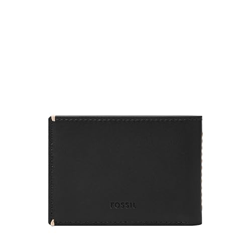 Image of Fossil Men's Wallet, Westover Leather Front Pocket Wallet for Men, Westover Black
