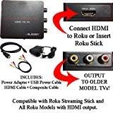 HDMI to 3RCA Composite AV Converter for Roku [Roku 2, Roku 3, Roku 4, Roku Express, Roku Ultra, Roku Premiere, Roku Premiere+ and Roku Streaming Stick (All Models)]
