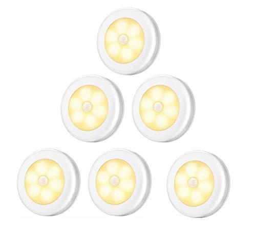 Dewanxin nachtlampje met bewegingsmelder, 6 leds, voor in de hal, slaapkamer, keuken