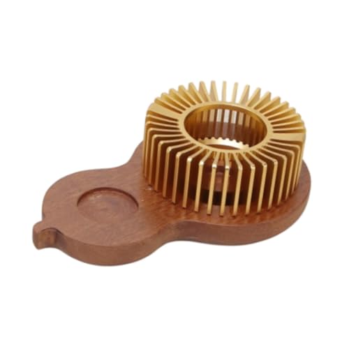Calentador de tetera de aluminio negro con soporte de vela para infusiones 3