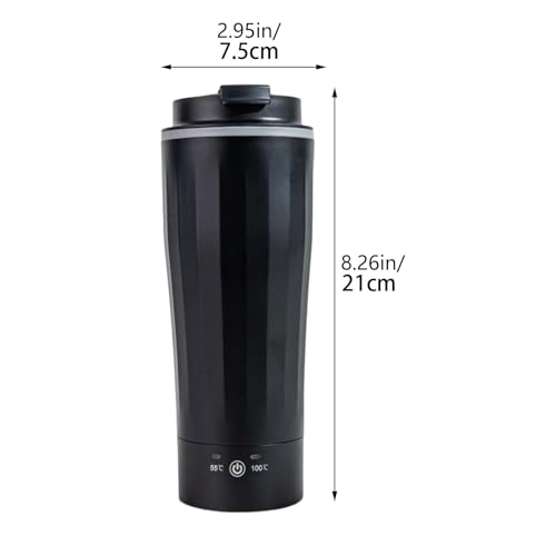 Tetera eléctrica portátil para auto 500ml acero inoxidable miniatura 5