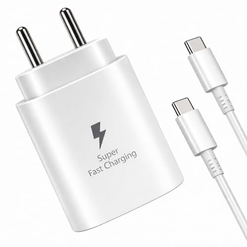 Image of Samsung 25W PD 3.0 Type-C Fast Charger (PPS) with Cable | Super Fast Charging Adapter for Samsung Galaxy S25 FE,S25 Plus, S24, S23, S22, S M F A Series & Tab S10 Series