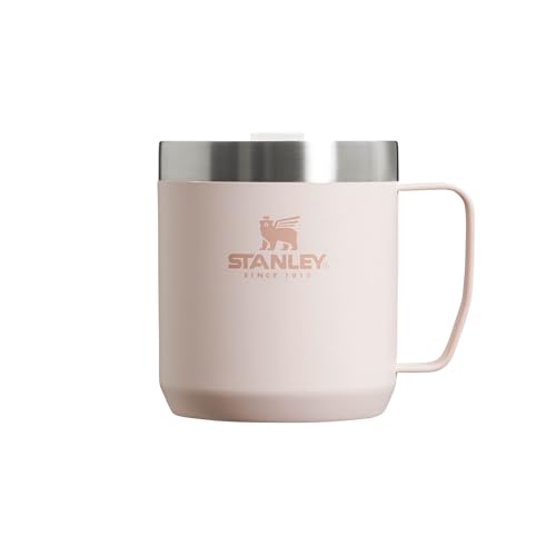 STANLEY Classic Legendary Camp Mug Termo Café 0.35L - 1.5 Horas Caliente - 3 Horas Frío - Vaso Cafe para Llevar - Apta Para Lavavajillas - Vaso Termico de Acero Inoxidable - Rose Quartz