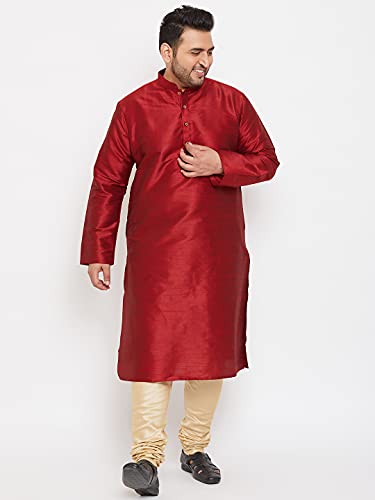 Image of VASTRAMAY Plus Size Men's Silk Blend Kurta Set-New