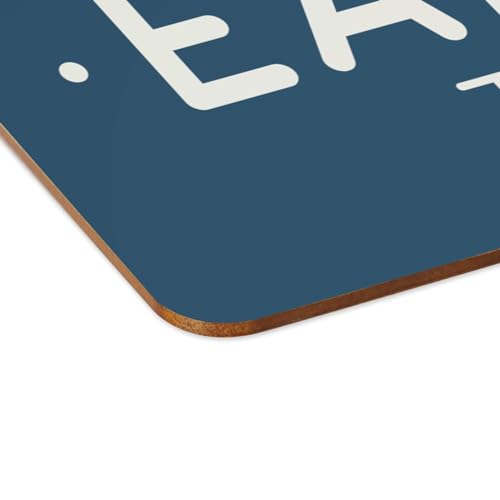 Sets de table anti-rayures dessous liège napperons bleus lavables grand format