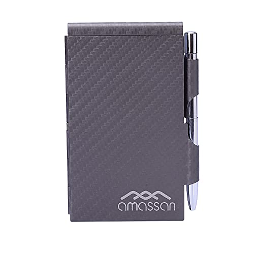 Black Stripes Pocket Metal Convenient Aluminum Note Case with Mini Pen, Memo & Scratch Pads [office_product]