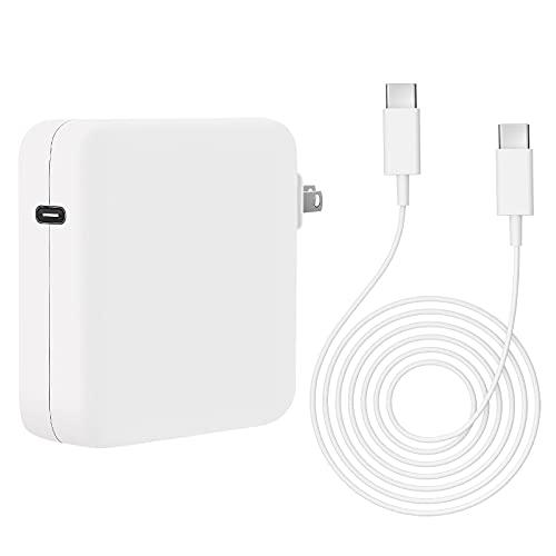 CZRR 61W Replacement MacBook Charger USB C Power Adapter for Mac Pro 13, 15 inch, Mac Air 13 inch 2020/2019/2018, Mac 12 inch, Thunder Bolt 3 with USB-C Charge Cable (6.6ft/2m)