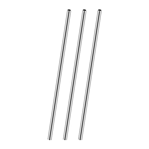 iMeistek 3 x runde Rohre aus 304 Edelstahl, 8 mm Außendurchmesser, 1 mm Wandstärke, 300 mm Länge, nahtloses Metall, gerades Rohr für Zuhause, Gartendekoration, Industriemaschinen, Bastelarbeiten