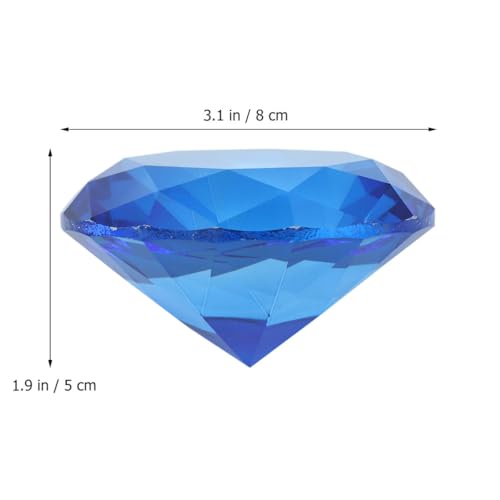 Gemas artificiales azules de cristal de 60mm con diseño elegante para ambiente romántico 2