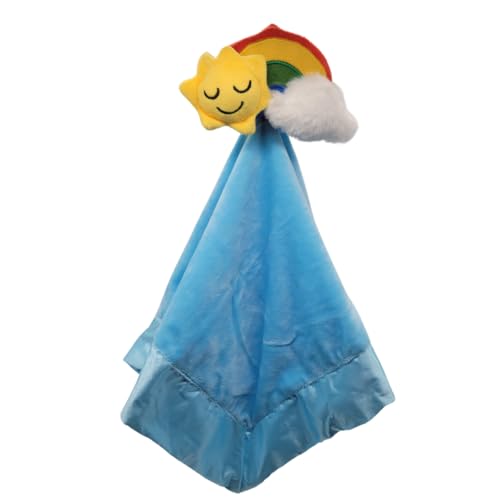 Image of Rainbow Lovey Blanket for Baby | Large 20 inch x 20 inch Baby Lovey Unisex | CuteRainbow Security Blanket for Babies and Toddlers