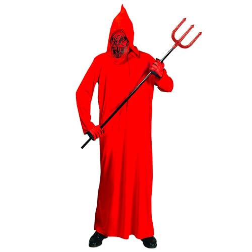 W WIDMANN MILANO Party Fashion - Costume enfant diable, cape à capuche avec masque, déguisement Halloween