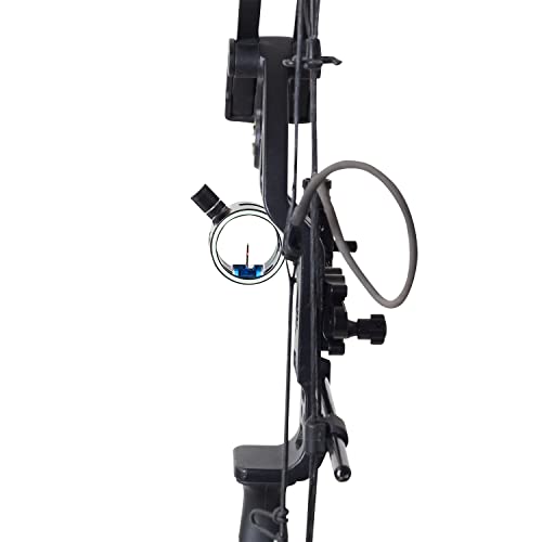 Sopoger Archery Bow Sight For Compound Bows Target Hunting Single Pin Or 5 Pin Bow Sight With 6X 1.75 Scope Lens Long Bar Right Hand For Quicker Sight Acquisition - Combos Available (1 Pin(6X) #TOP6