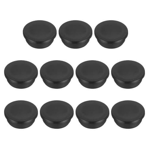 Image of MECCANIXITY 11pcs T-Shaped Silicone Plugs 36.3mm 1-7 /16 Inch Dia Snap in Plug Hole Seal Cover Round Rubber Stopper for 35-36.3mm Holes Kitchen Rubber Bulkheads Waterproof Sealing, Black