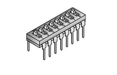 Pack of 5 106-EI03-EV DIP Switches/SIP Switches Raised ACT 3 POS, RoHS