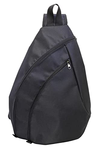 MOCHILA TRANSVERSAL 2 DIVISOES EM POLIESTER PRETO LS MO4171