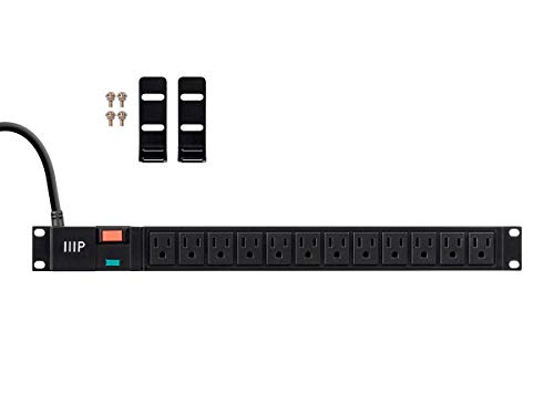Monoprice 140001 unité de distribution d'énergie noir pour rack - 5