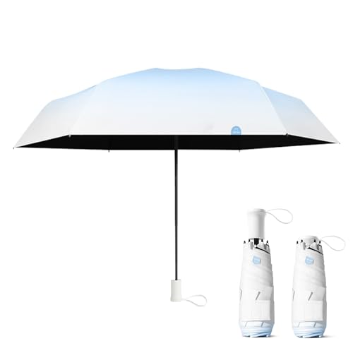 折りたたみ傘 晴雨兼用 UVカット 携帯便利 ブルー