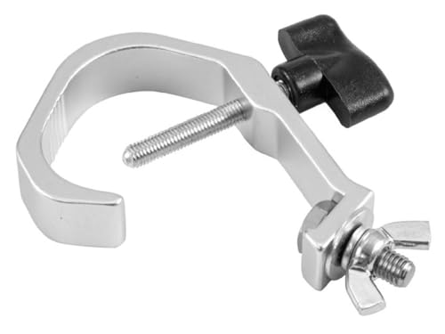 1 x Eurolite TH-22 SLIM silber Theaterhaken Scheinwerferhaken Montagehaken für 50 mm Rohr I Maximallast WLL 50 kg