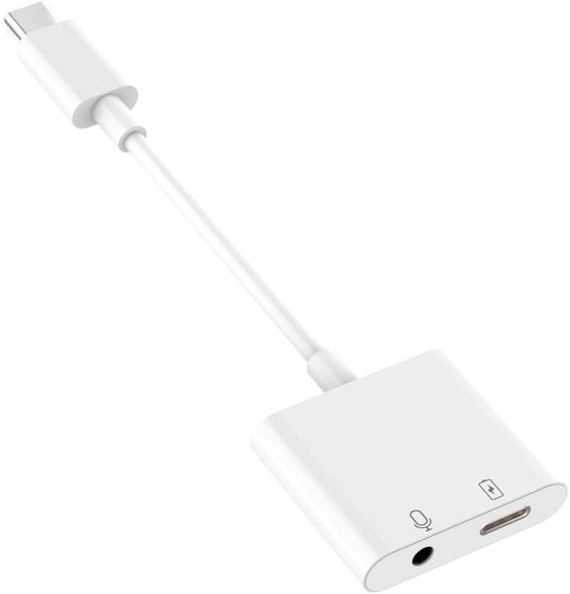 Adaptateur USB C vers casque 3.5 mm DAC câble audio blanc pour smartphone - DrPhone SC4
