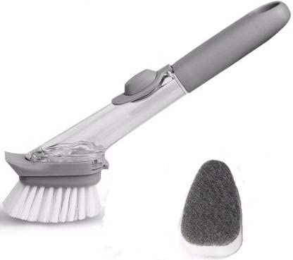 BABO & BABY Automatic Liquid Tank Kitchen Utensils Sink Cleaning Brush Scrubber, Dish Bowl Washing Brush with Refill Liquid Soap Dispenser Handle Sponge with Wok Brush Kitchen Pot Cleaner Tool (B09R22SQZS) Amazon Price History, Amazon Price Tracker