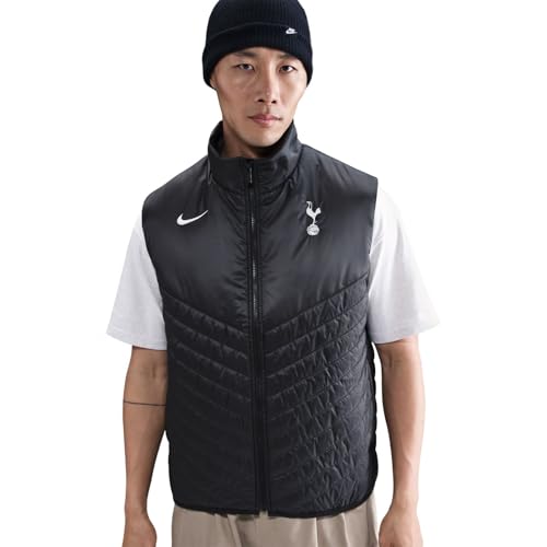 Tottenham Hotspur Windrunner Nike Therma-Fit Mittelschwere Fußball-Puffer-Weste Für Herren, Black/Black/Lt Iron Ore, IB0186-010, S