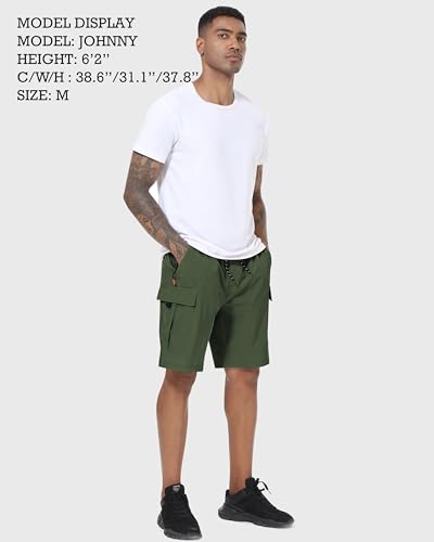 Image of Men's Cargo Shorts Quick Dry Lightweight Stretch Hiking Shorts for Men with 5 Pockets No Lining
