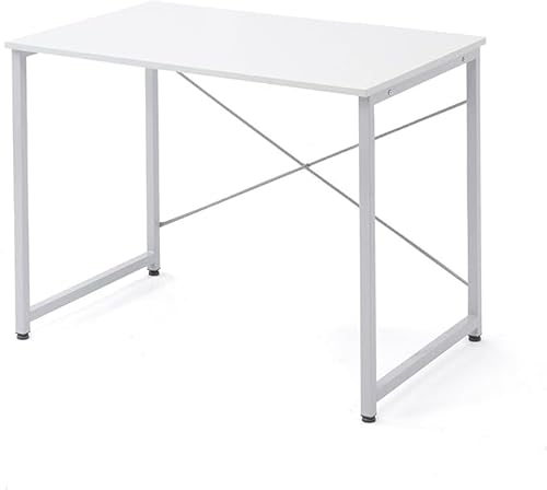 シンプルワークデスク 幅90cm×奥行60cm 組立簡単 モニターアーム対応 パソコンデスク ホワイト