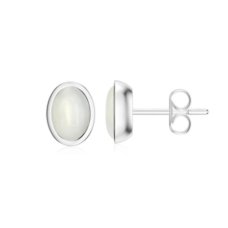 Image of Silvershake 6MM Round Shape Bazel Set Birthstone Gemstone 925 Sterling Silver Stud Post Earrings Jewelry for Business Women or Teens