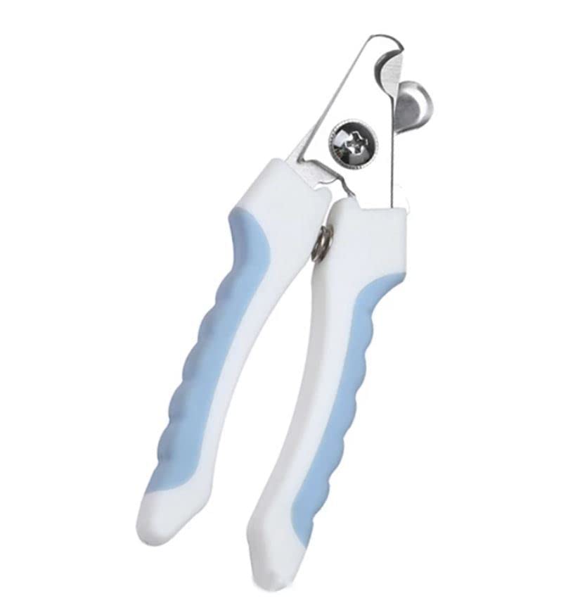 healthbe, Dog & Cat Nail Clipper, Pet Nail Cutter with Safety Guard, for Large and Small Animals PETNC (Blue/White)