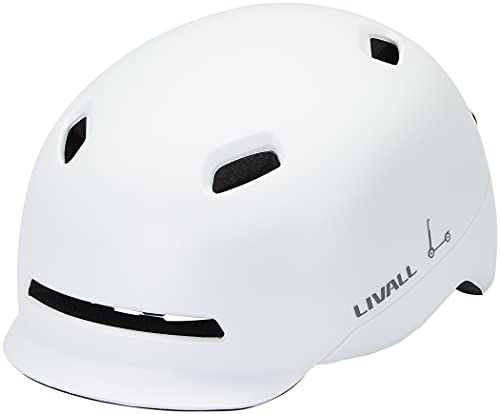 Livall C20 Urban Fahrradhelm Livall, Smarter Fahrradhelm, Tech-Helm, Lichthelm, Velohelm, Multimedia-Helm, SOS-Alarm-System, weiß, 54-58cm M