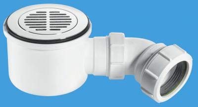 McAlpine ST90CPB-P-HP 2" x 90mm Hi-Flow Shower Trap Chrome Brass 50mm Water Seal