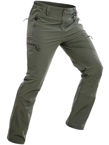 Recopilación y reviews de Pantalón verde sfera más recomendados. 37 NAVEKULL - Pantalones de senderismo ligeros para hombre, de secado rápido, elásticos, tácticos de pesca, con bolsillos con cierre, Verde militar, 34