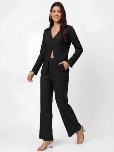 Image of GRECIILOOKS Co ord Set Women Stylish | Dress for Woman | Women's Summer Cord Set | Trendy Poly Cotton Pajama Set | Full Sleeve Beach & Resort Outfits
