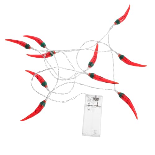 WEKADRIN Led Lichterkette 1,5 Meter Rote Chili Pepper Led Dekoration Außen Innen Camping Terrasse Markisenbeleuchtung