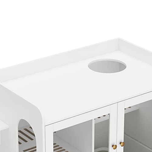 Lovinouse 180099 Luxury Cat Litter Box Enclosure, Xl Multipurpose Cat Condo Hidden Litter Box With Large Tray, Dog Proof Cat Box Furniture Suit thumb #6