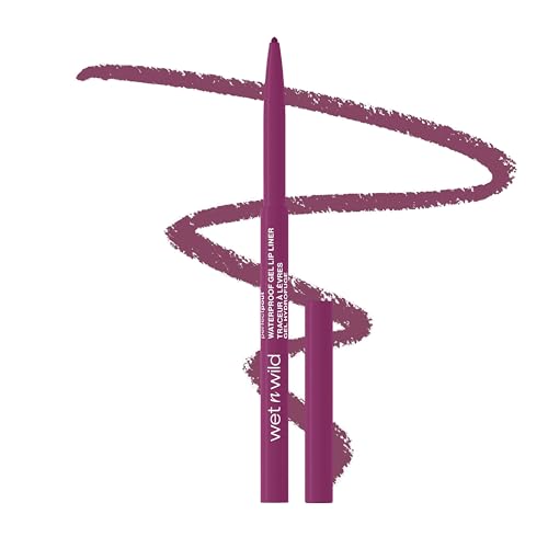 wet n wild Lip Liner Perfect Pout Matte Retractable Gel Lip Liner Pencil, Plum Together