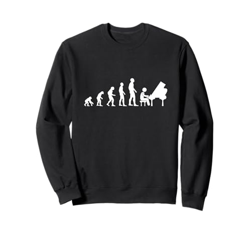 Evolución piano humor pianista hombre drole Sudadera