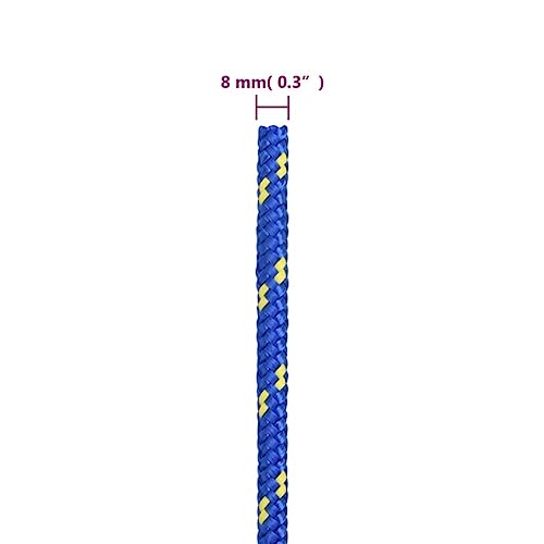 Cuerda de polipropileno Mangloder de 8 mm azul para barcos y camping 6