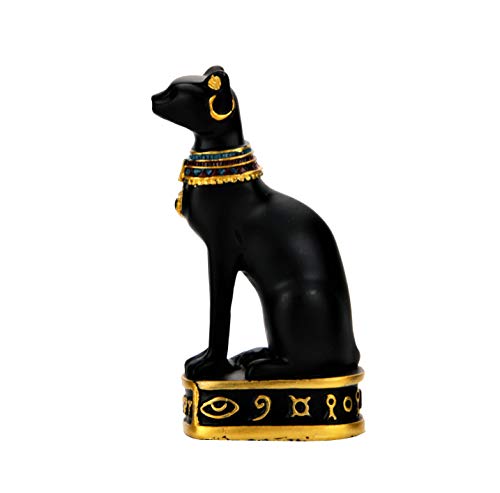 NileCart Egyptian Bastet Black Cat Goddess Statue, Small 3.5 Inches - image 3