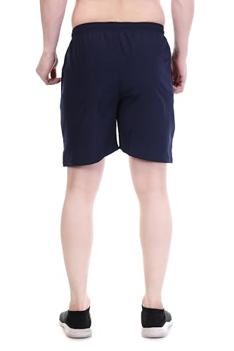 Image of BLUE STAR SHARK Athletic Sports Shorts for Men with Zip Pockets and Elastic Waistband Quick Dry Lightweight Activewear.