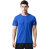 [Rovidorx] tシャツ メンズ 半袖 速乾 ドライtシャツ スポーツtシャツ 大きいサイズ ティーシャツ ランニングウェア トレーニングウェア 練習着 無地 冷感 吸汗速乾 805-bl-S