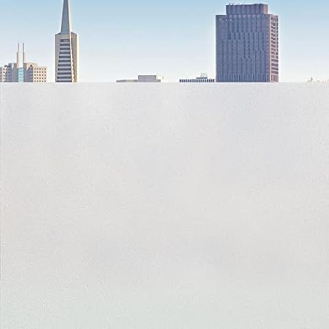 VILMA Window Privacy Film Frosted Glass Window Film Sun Blocking Non Adhesive Heat Blocker Static Window Clings Opaque Decorative Window Stickers for Bathroom Home Office 35.4 x 78.7 Inches Cover