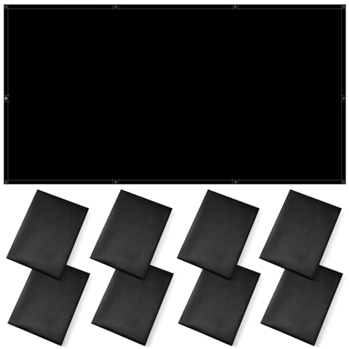 Image of ANGSYLTH 8 Pcs Fluorescent Light Covers - 4 x 2 Feet Covers for Ceiling Lights, 8 x 10 Magnetic Light Filters for Classroom, Office, Hospitals (Black)