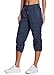 RBX Active Capri Pants for Women Joggers Stretch Lightweight Women’s Casual Pant Vintage Navy M
