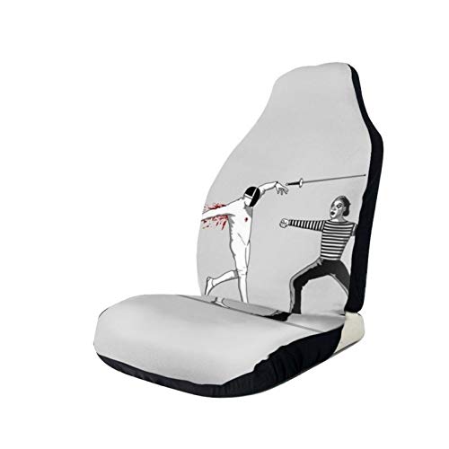 NiYoung Car Seat Covers Premium Bucket Seat Cover Machine Washable Car Decoration Car Protectors for Car, SUV & Truck, Cool Fencing