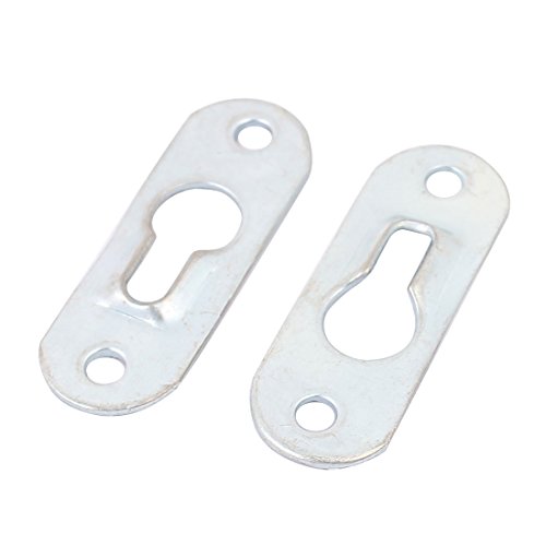 Image of uxcell Photo Picture Frame Clock Metal Oval Shape Keyhole Hanging Hook Plate 12pcs