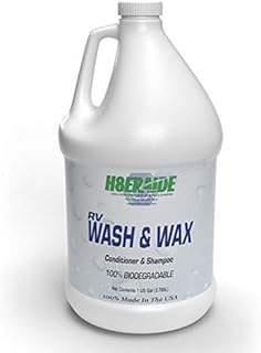 H8eraide RV Wash and Wax - Phosphate-Free, Sudsy RV Soap 128 Ounce Concentrated Formula - 100% Biodegradable - Safe for All RV’s - 1 Gallon