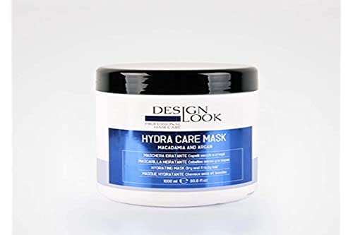 DESIGN LOOK MASCARILLA HIDRATANTE HIDRA Care Macadamia Y ARGAN 1000ML, Negro, Estandar